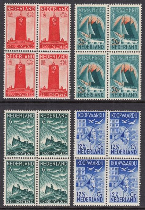 Netherlands 1933 Seaman Stamps In Blocks Of Four NVPH Catawiki