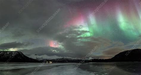 Aurora borealis during geomagnetic storm - Stock Image - C023/2378 ...