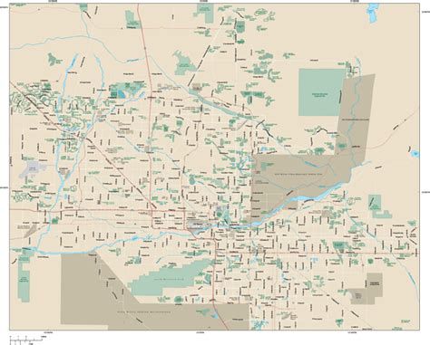 Phoenix Metro Area Wall Map by Map Resources - MapSales