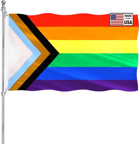 Amazon Progress Pride Flag X Outdoor Rainbow Gay Flags Vibrant Colors Rainbow Flag