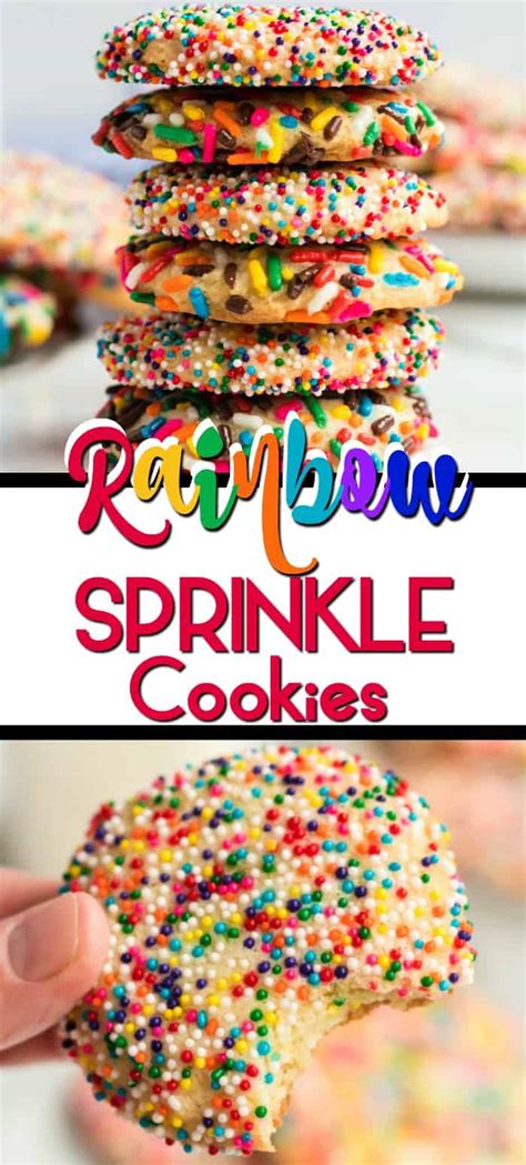 Rainbow Sprinkle Cookies Soft And Chewy Princess Pinky Girl