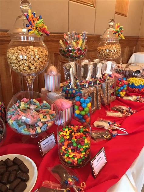 Vibrant Candy Table For A Memorable First Birthday Celebration