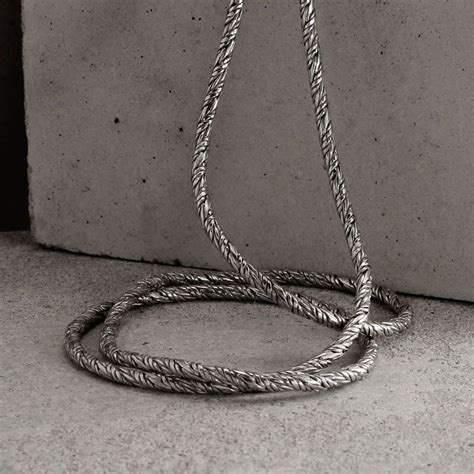 Sterling Silver Mm Twisted Round Foxtail Chain Necklace Lengths