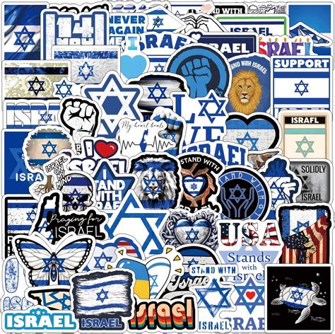 Amazon Pcs Israel Flags Stickers Stand With Israel Stickers