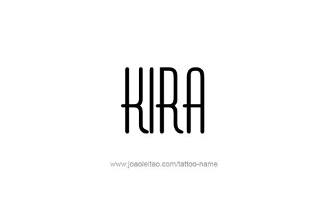 Kira Name Tattoo Designs