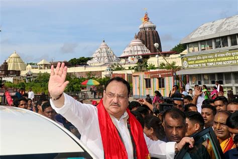 Honble Bjp National President Shri Jp Nadda Offered Prayers At Shree