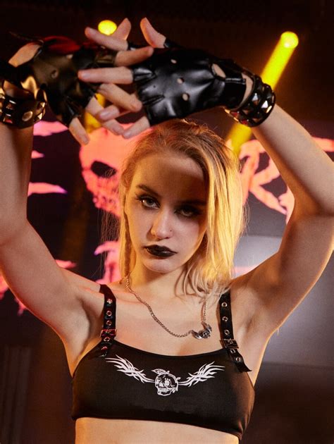 Romwe Grunge Punk Skull Graphic Eyelet Buckle Strap Lingerie Set