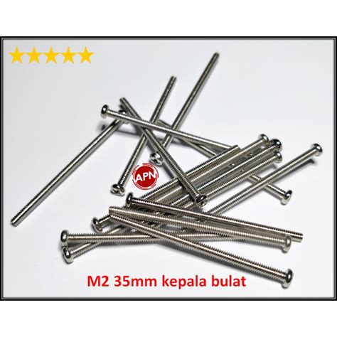 Jual BAUT SCREW M2 35MM KEPALA BULAT Shopee Indonesia