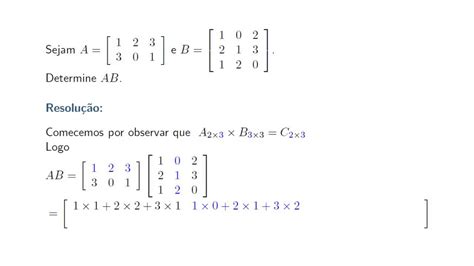 Álgebra Linear Multiplicação De Matrizes Youtube