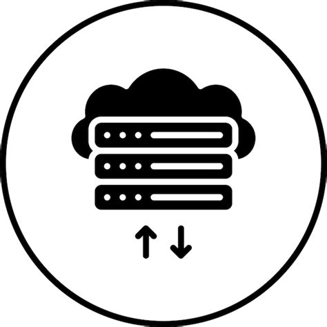 Ilustración del icono vectorial de la base de datos en la nube del