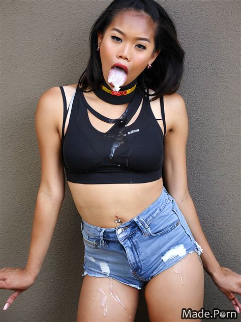 Porn Image Of Athlete Evening Full Shot Slutty 18 Shiny Skin Shopping Mall Created By AI