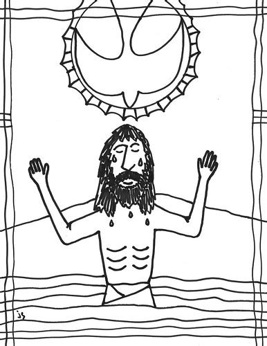 John Baptizing Jesus Coloring Pages