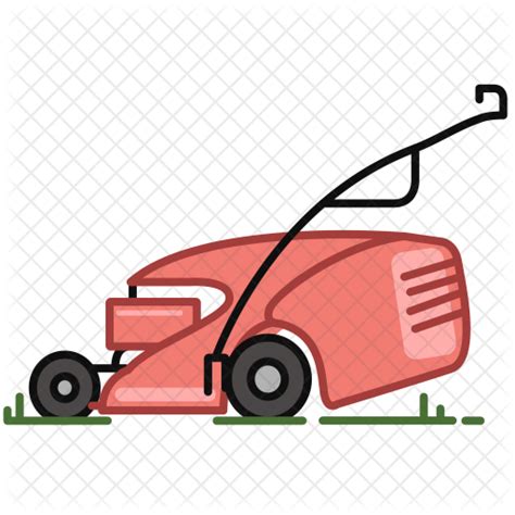 Lawn Mower Icon Download In Colored Outline Style