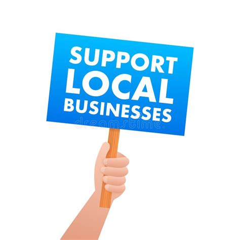 Support Local Businesses Shop Local Buy Small Business Vector Stock