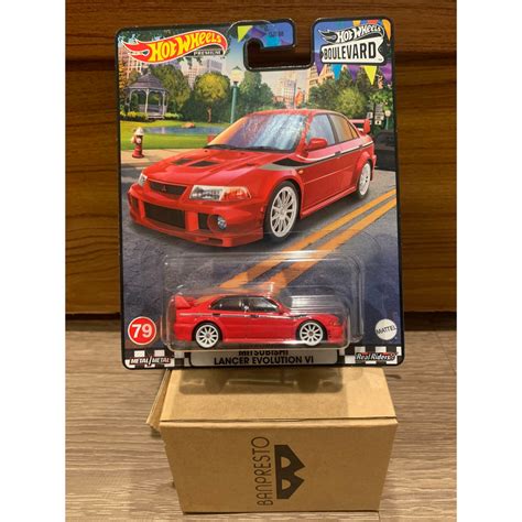 風火輪 hot wheels 林蔭大道 三菱 mitsubishi lancer evo lution vi 精裝 膠胎 蝦皮購物