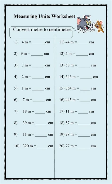 English To Metric Conversion Worksheet Metric Conversion Interactive Worksheet Metric