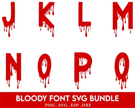 Blood Font Svg Blood Alphabet Svg Horror Font Svg Terror Etsy Canada