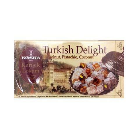 KOSKA Mixed Turkish Delight Hazelnut Pistachio Coconut 500g Online Food