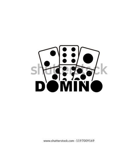 Vektor Stok Domino Logo Vector Isolated On White Tanpa Royalti