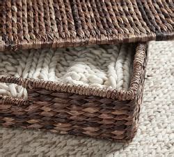 Havana Handwoven Seagrass Lidded Underbed Basket Pottery Barn