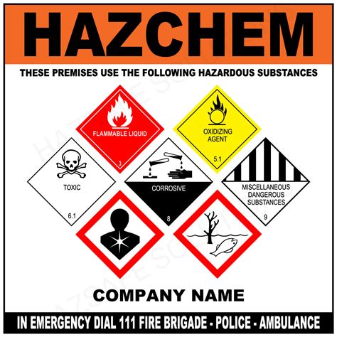 Hazardous Substance Signs — Hazsafe