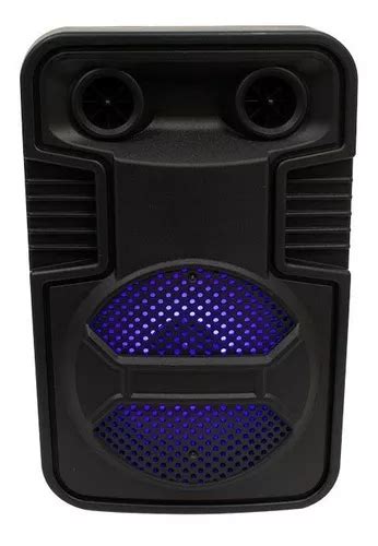 Alto Falante Bluetooth Usb Auxiliar Fm Led Kts Cor Preta