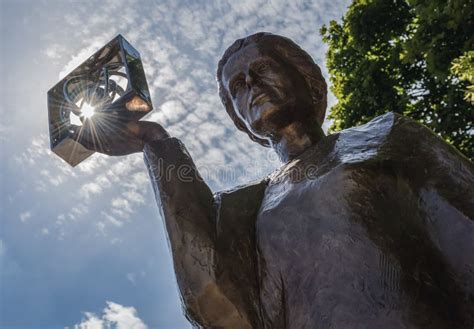 Marie Sklodowska Curie Statue In Warsaw Poland Editorial Image Image