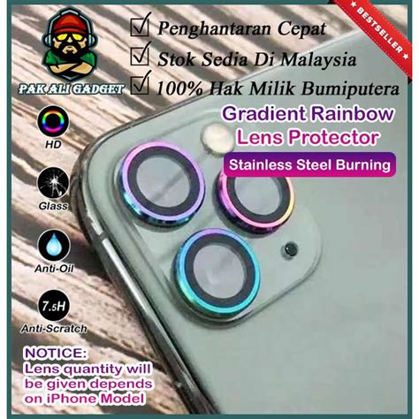 3pcs 15 Pro Max 15 Plus 14 Pro Max 13 Mini 12 Pro 11 Rainbow Camera Lens Protector Hd Glass