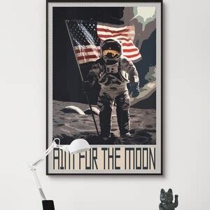 Aim for the Moon Printable Poster Design, Printable Wall Art ...