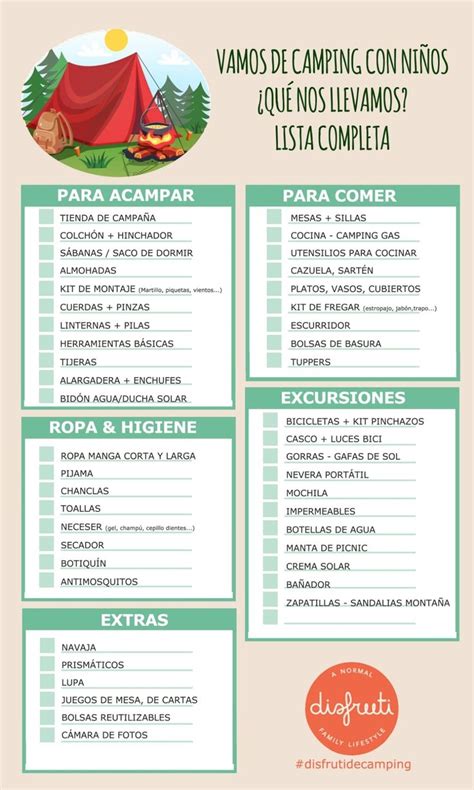 Lista Camping Material De Camping Cosas Para Acampar Trucos De Camping