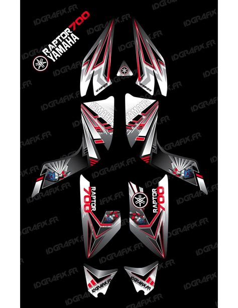 Kit décoration Flash Rouge IDgrafix Yamaha 700 Raptor Idgrafix