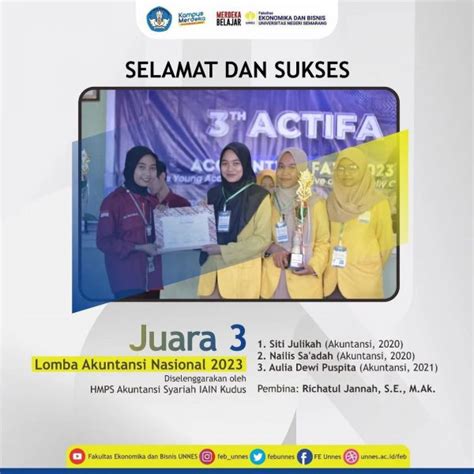 Tim Akuntansi Feb Unnes Juara Lomba Akuntansi Nasional Feb Unnes