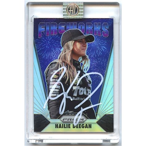 Hailie Deegan Signed Panini Prizm Fireworks Prizms Silver