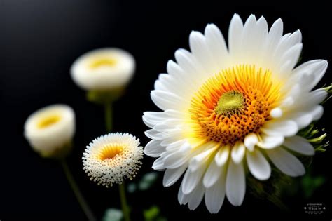 Una Margarita Blanca Y Amarilla Con Un Centro Amarillo Foto Premium