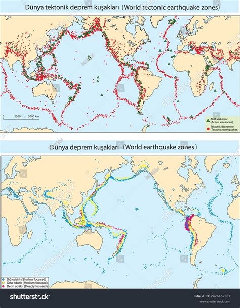 Burakbl Geography World Tectonic Earthquake Riskearthquake Stock Vector