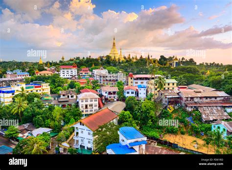 Yangon, Myanmar city skyline Stock Photo - Alamy