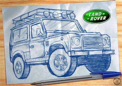 Lond Rover By Evandro Barba On Deviantart Car Sketch Rover Land Rover