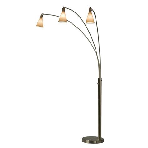 Nova Lighting 84 In Brushed Nickel And Dark Brown Glass Indoor Floor