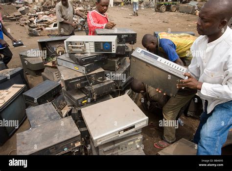 Computer Dumping In Accra Ghana Stock Photo Alamy