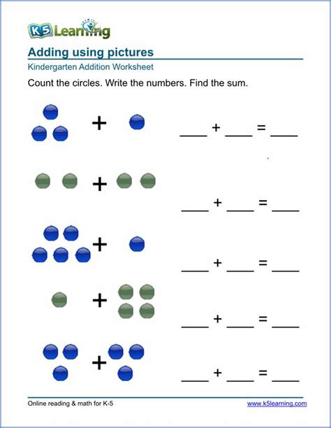 K 5 Math Worksheets Grade 1