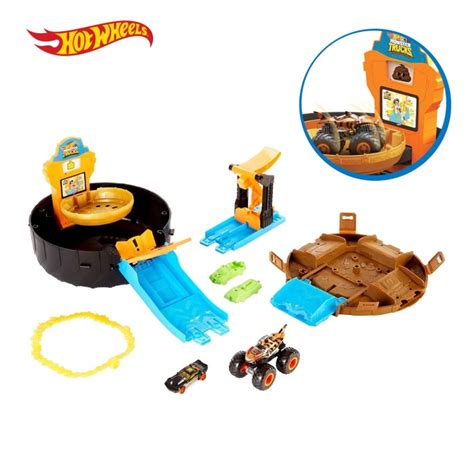 Jual Hot Wheels Monster Trucks Stunt Tire Play Set Mainan Trek Mobil Original Shopee Indonesia