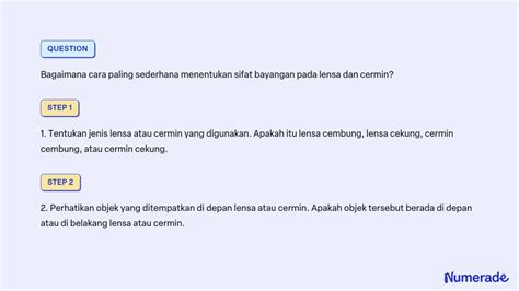 Solved Bagaimana Cara Paling Sederhana Menentukan Sifat Bayangan Pada