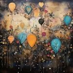 Whimsical Mixed Media Balloon Art Free Stock Photo - Public Domain Pictures