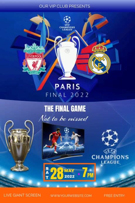 Champions League Final 2022 Poster