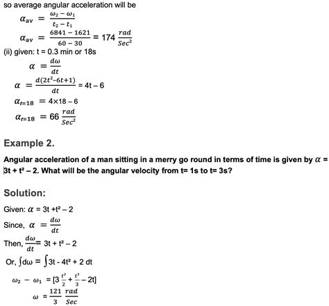 Formula for angular acceleration - Science Query