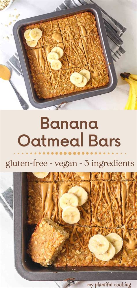 Peanut Butter Banana Oatmeal Breakfast Bars Recipe Peanut Butter