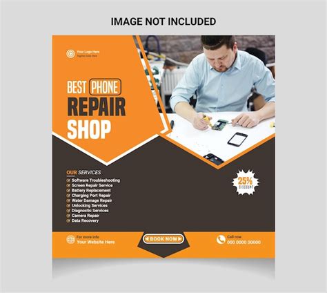 Premium Vector Phone Repair Social Media Post