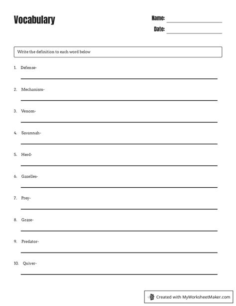 My Worksheet Maker - The Best Worksheet Maker