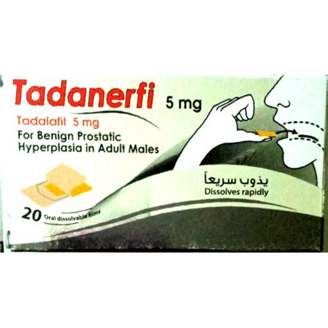 Tadanerfi 5 Mg Tadalafil 20 Orodispersible Films