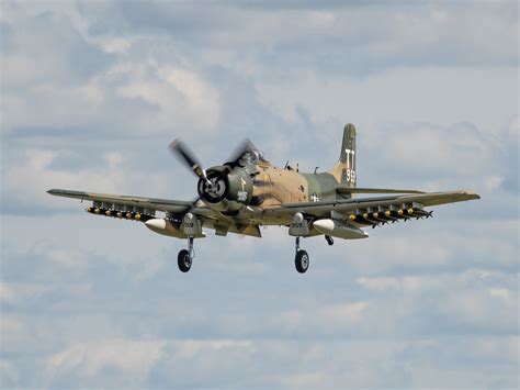 Douglas Ad N Skyraider Buno Nx Ad Flying As U Flickr